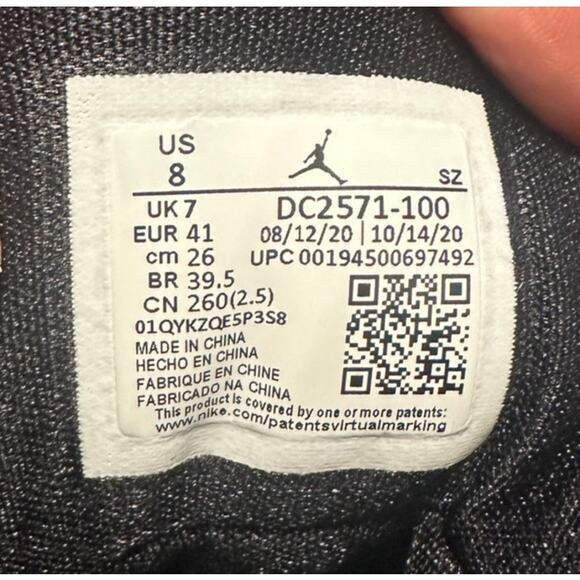 Jordan Flight 45 High Concord Basketball Sneaker Shoe US 8 with Box - DC2571-100 - Picture 6 of 12